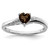 Sterling Silver Rhodium Smoky Quartz Diam. Ring - QR-B1931CCB-8827