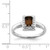 Sterling Silver Rhodium Smoky Quartz Diam. Ring - QR-D3D3FA19-1086