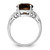 Sterling Silver Rhodium Smoky Quartz Diamond Ring - QD-05A8D9FF-1477