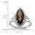 Sterling Silver Rhodium Smoky Quartz Diamond Ring - QD-98990854-1270