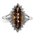 Sterling Silver Rhodium Smoky Quartz Diamond Ring - QD-98990854-1270