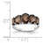 Sterling Silver Rhodium Smoky Quartz Ring - QD-053C1F71-2135
