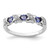 Sterling Silver Rhodium Tanzanite & Diam. Ring - QD-B6679E64-6744