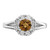 Sterling Silver Rhodium Whiskey Quartz Diam. Ring - QR-80F05E0E-3699