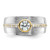 Sterling Silver Rhodium/Gold-tone CZ Ring - QR-882452BB-8305