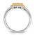 Sterling Silver Rhodium/Gold-tone Pav‚ CZ Ring - QR-6CE1F951-2637