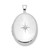 Sterling Silver Rhodium-plated & Diamond Polished 19mm Oval Locket