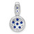 Sterling Silver Rhodium-plated & Sapphire Circle Pendant
