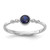 Sterling Silver Rhodium-plated .43CrBlue Spinel .02Cr WSA Ring - QR-D3353640-8619
