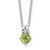 Sterling Silver Rhodium-plated .54PE Peridot 16in w/2in ext Necklace