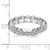 14k 5 carat Lab Grown Diamond VS/SI+ G+ Oval Complete Prong Set Size 5 Eternity Band