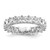 14k 5 carat Lab Grown Diamond VS/SI+ G+ Princess Complete Prong Set Size 7 Eternity Band