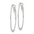 Sterling Silver Rhodium-plated 1.5mm Oval Omega Back Hoop Earrings - QE-19D28A8F-4011