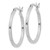 Sterling Silver Rhodium-plated 1.5x25mm Hoop Earrings