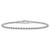 Sterling Silver Rhodium-plated 1.85mm Diamond-cut Rope Chain Anklet - QD-38C7C27B-6432