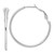 Sterling Silver Rhodium-plated 1.8mm Omega Back Round Hoop Earrings
