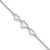 Sterling Silver Rhodium-plated 10 in Plus1 in ext Three Hearts Anklet