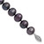 Sterling Silver Rhodium-plated 10-11mm Black Near-Round Freshwater Cultured Pearl 7.25 inch Bracelet