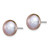 Sterling Silver Rhodium-plated 10-11mm Grey Button Freshwater Cultured Pearl Post Earrings
