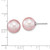 Sterling Silver Rhodium-plated 10-11mm Purple Round Freshwater Cultured Pearl Post Earrings