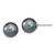 Sterling Silver Rhodium-plated 10-11mm White and Grey 10-11mm Round Imitation Shell Pearl and Ball Stet of 3 Post Earrings