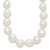 Sterling Silver Rhodium-plated 11-12mm White Baroque Freshwater Cultured Pearl 20 inch Necklace