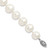Sterling Silver Rhodium-plated 11-12mm White Near-Round Freshwater Cultured Pearl 7.25 inch Bracelet