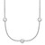 Sterling Silver Rhodium-plated 11-Station CZ Polished Necklace
