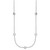 Sterling Silver Rhodium-plated 11-Station CZ Polished Necklace