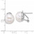 Sterling Silver Rhodium-plated 12-13mm White Button Freshwater Cultured Pearl Omega Back Earrings