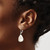 Sterling Silver Rhodium-plated 13-15mm White Keshi Freshwater Cultured Pearl Leverback Dangle Earrings