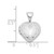 Sterling Silver Rhodium-plated 13mm Heart Locket