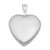 Sterling Silver Rhodium-plated 16mm Polished & Satin Cross Heart Locket