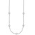 Sterling Silver Rhodium-plated 16-Station CZ Polished Necklace