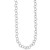 Sterling Silver Rhodium-plated 18inch Polished Fancy Heart Link Necklace