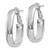 14k 5.75mm White Gold Oval Omega Back Hoop Earrings - PR-60B481D5-9708