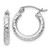 Sterling Silver Rhodium-plated 2.5mm Diamond-cut Hoop Earrings - QE-05D6D12A-8875