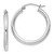 Sterling Silver Rhodium-plated 2.5mm Round Hoop Earrings - QE-36E29890-1307