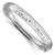 14k 5/16 White Gold Florentine Engraved 8.00mm Hinged Round Bangle Bracelet