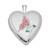 Sterling Silver Rhodium-plated 20mm Enameled Butterfly Heart Locket