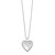 Sterling Silver Rhodium-plated 20mm Satin Diamond Heart Locket Necklace