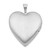Sterling Silver Rhodium-plated 20mm Satin/Polished Cross Heart Locket