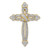 14k 5/8ct. Diamond Budded Cross Chain Slide