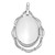 Sterling Silver Rhodium-plated 21x16mm Floral Oval Locket