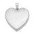 Sterling Silver Rhodium-plated 24mm Enameled Rose Heart Locket