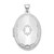 Sterling Silver Rhodium-plated 29mm Fancy Oval Family Locket