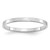 Sterling Silver Rhodium-plated 2mm Flat Size 5.5 Band