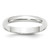 10k White Gold 3mm Lightweight Half Round Wedding Band Size 7
