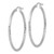 Sterling Silver Rhodium-plated 2mm Polished/Satin Diamond-cut Hoop Earrings - QE-D1ACCA98-5062
