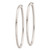 Sterling Silver Rhodium-plated 2mm Square Tube Oval Hoop Earrings